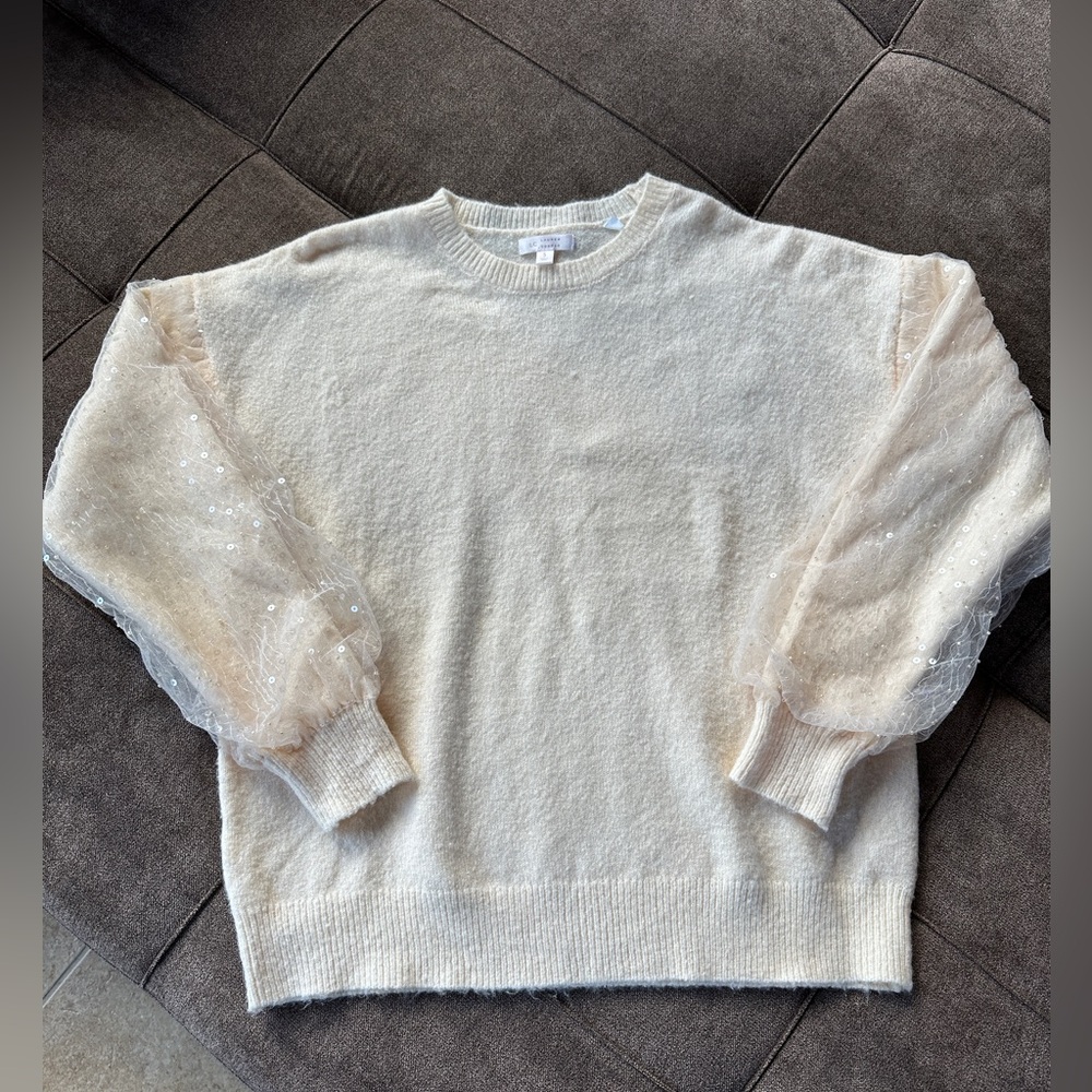 Women's LC Lauren Conrad Sequin Sleeve Sweater Size S